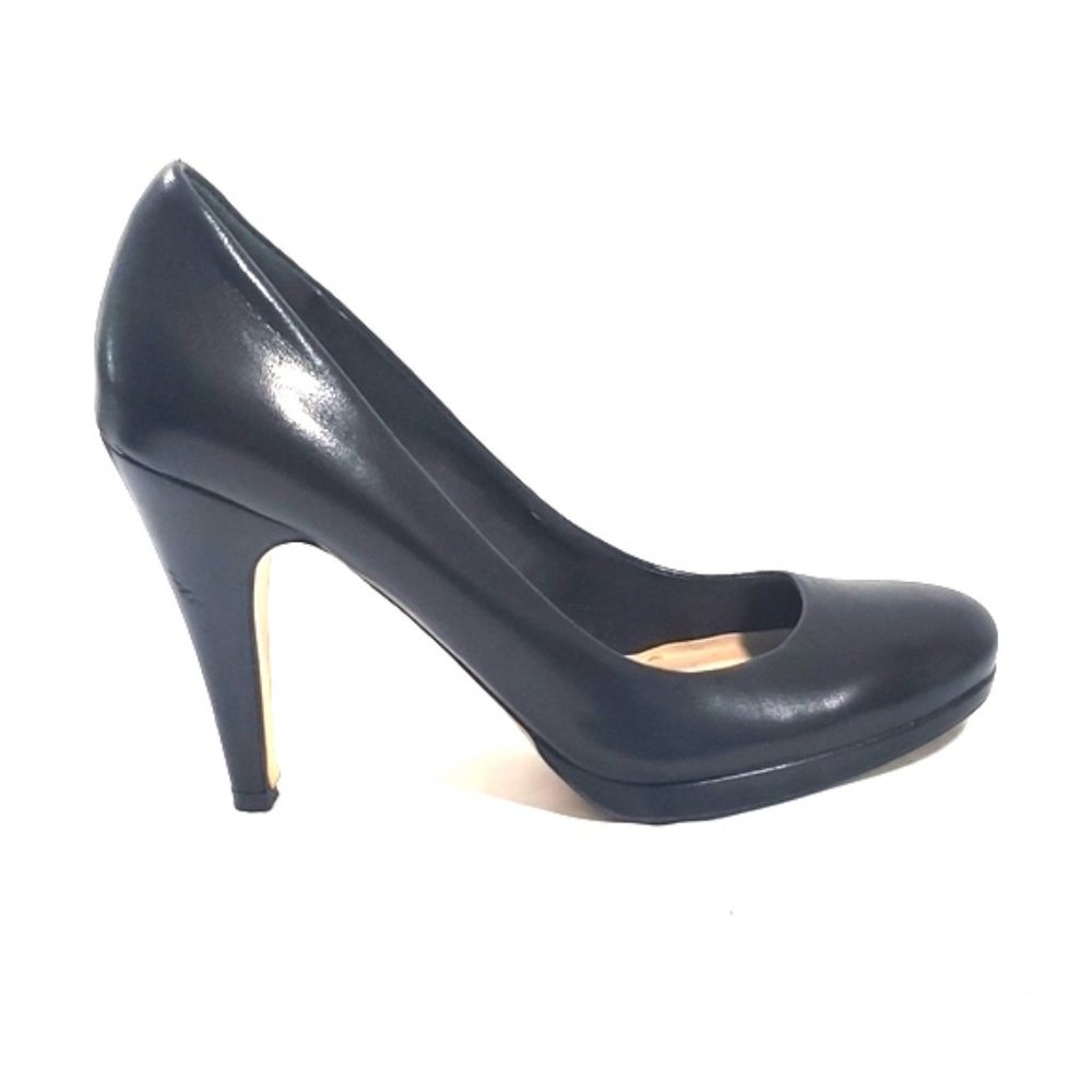 Black Leather Heels 7M Franc Sarto